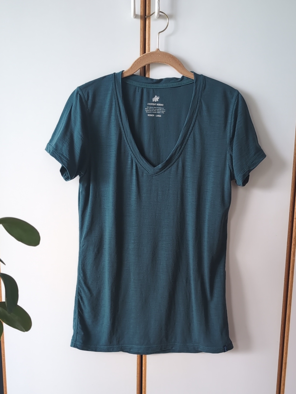 Woolly Teal V-Neck Tee